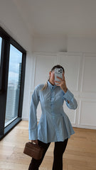 Soft Blue Chic Gömlek