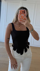 Minimalist Wave Corset Kahverengi