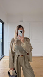 Natural Look Oversize Bluz - Açık Yeşil