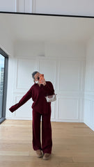 Bordo Triko V Yaka Takım