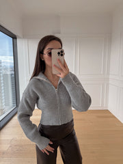 Fitilli Hırka - Gri