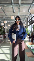 Chloe Önü Bağcıklı Hırka - Lacivert