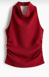 Orj Marka Hm Drapeli Halter Yaka Bluz