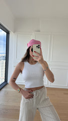 Halter Yaka Beyaz Atlet