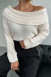 Madonna Yaka Fitilli Ekru Kazak