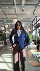 Chloe Önü Bağcıklı Hırka - Lacivert