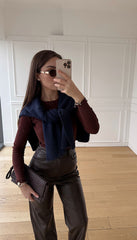 Düğme Detaylı Fitilli Bluz