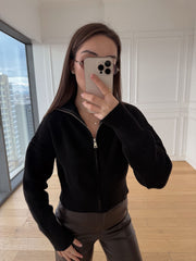 Fitilli Hırka - Siyah