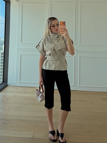 Sleeveless Elegance Trench