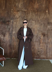 Sartorial Oversize Trench Kahverengi