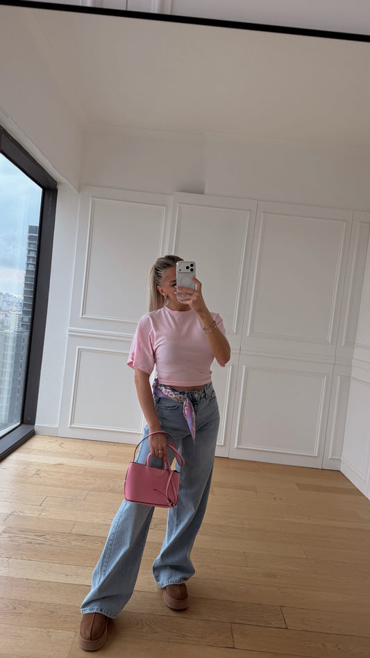 Soft Touch Basic Bluz-Pembe