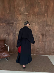Sartorial Oversize Trench Siyah