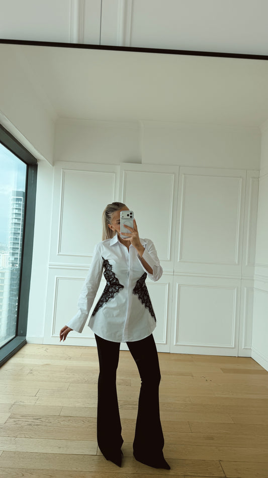 Edgy Style Beyaz Gömlek