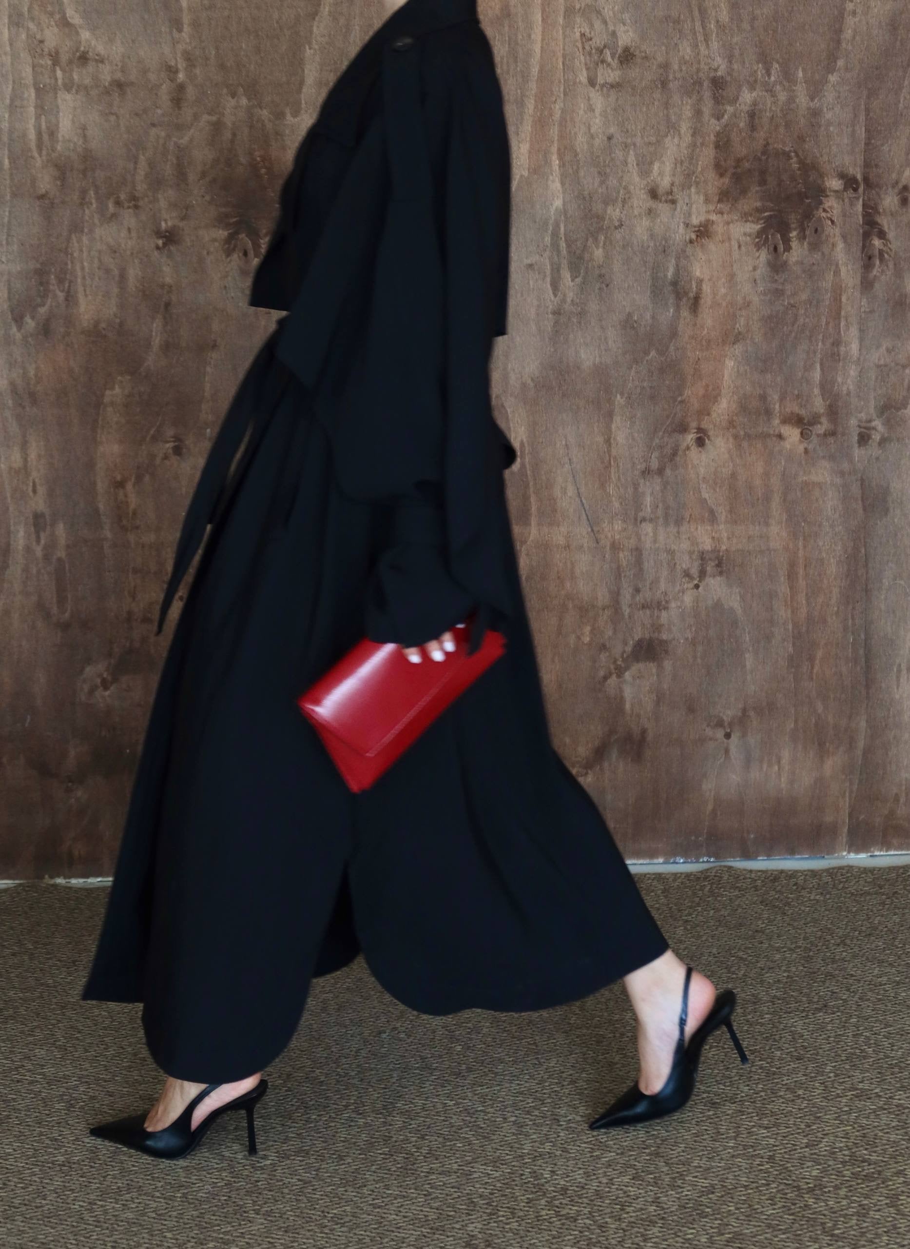 Sartorial Oversize Trench Siyah