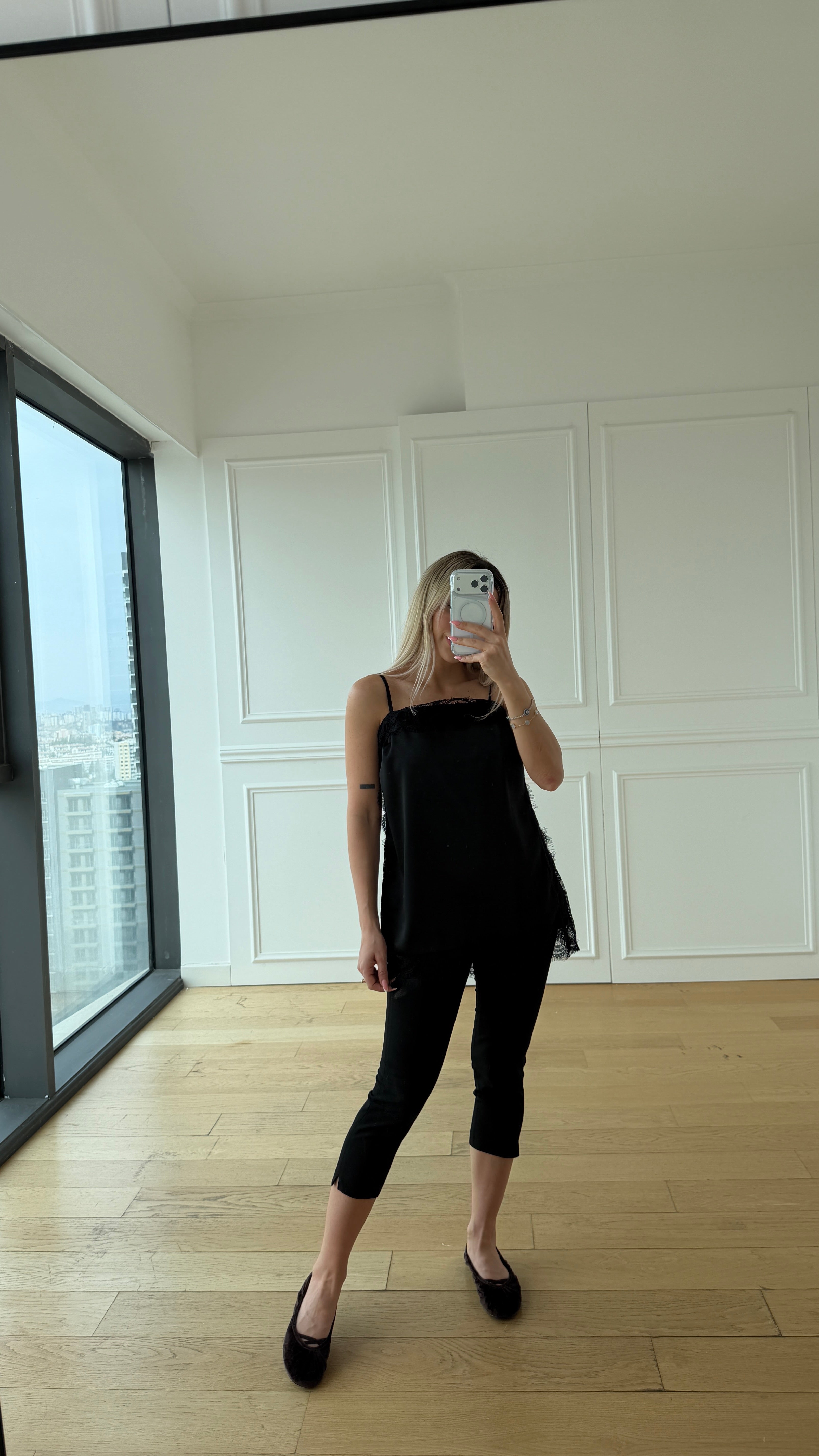 Siyah Kapri Pantolon