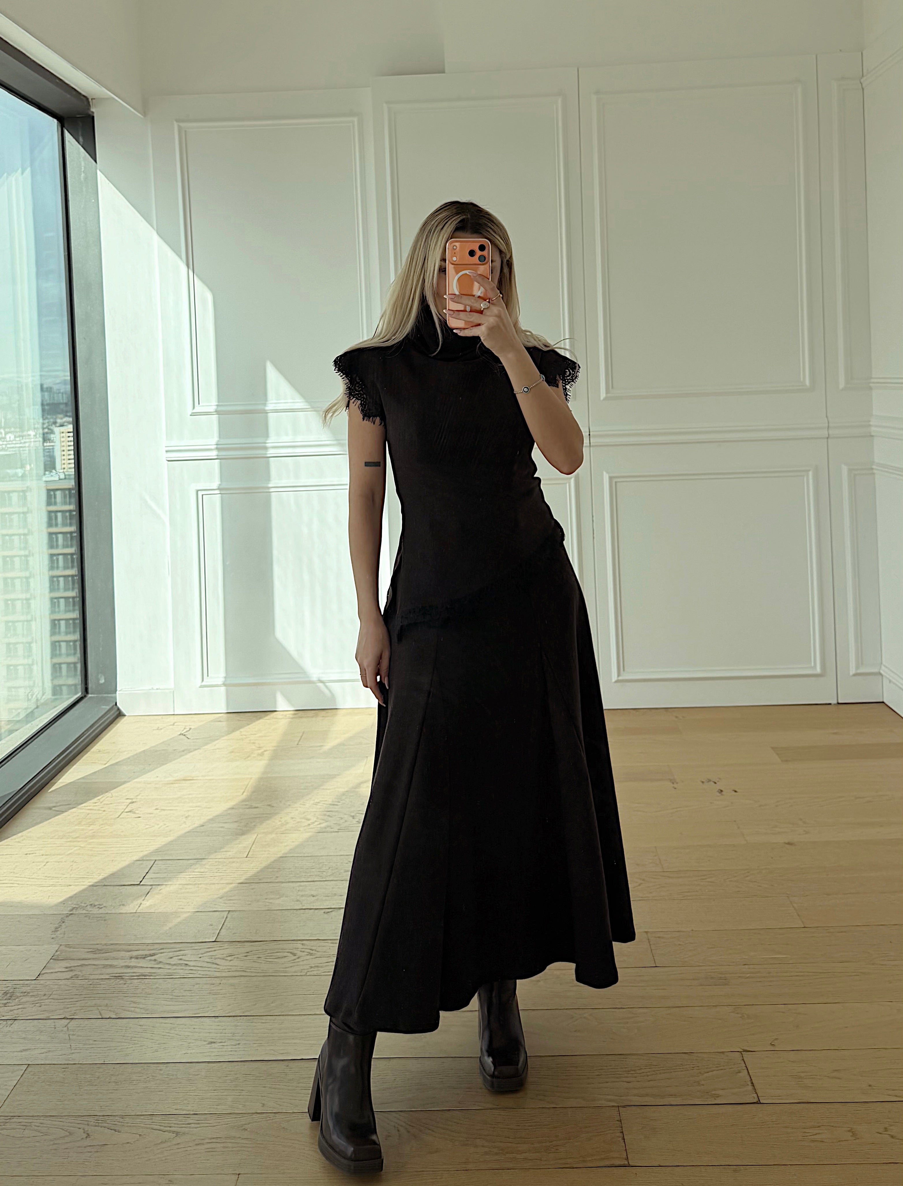 Zr Dantel Detaylı Acı KahveTakım