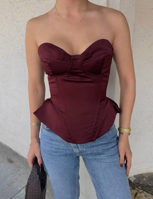 Silent Luxury Corset Bordo