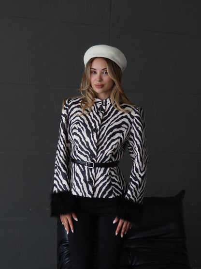 Zebra Kaşe Ceket