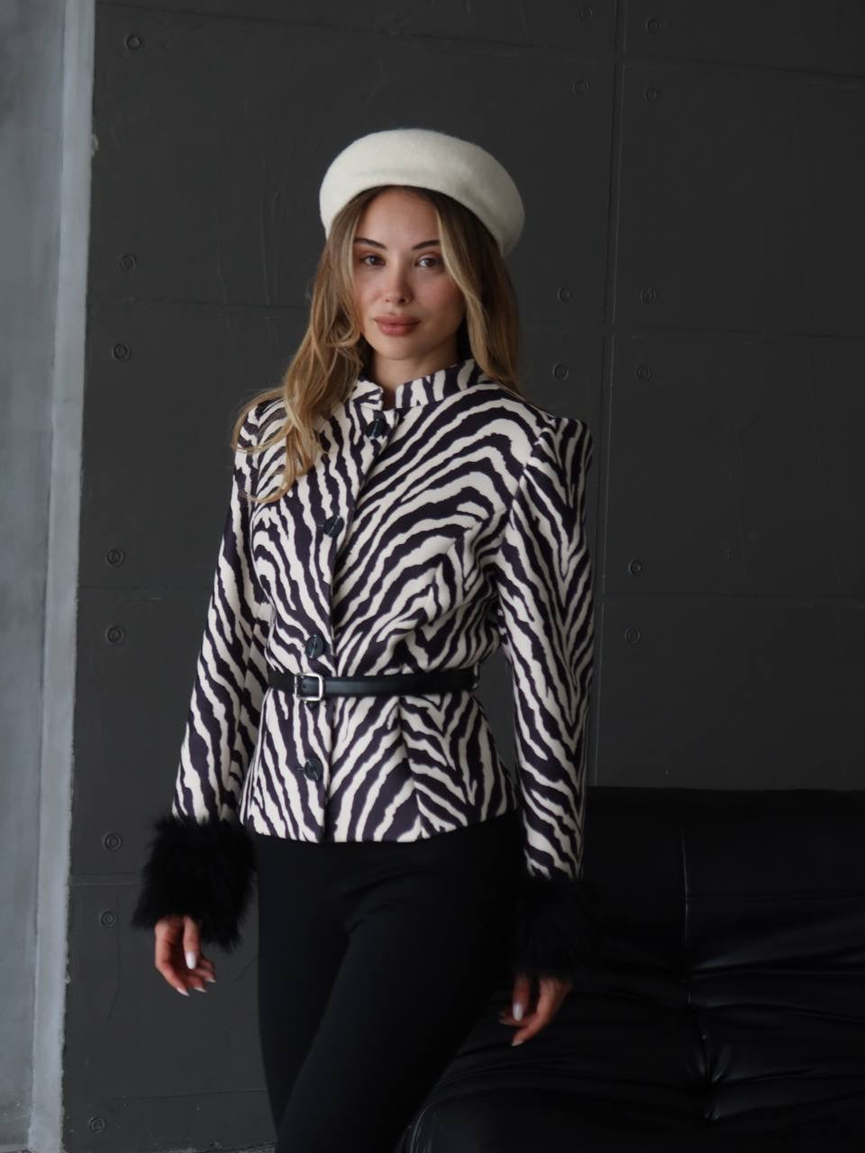 Zebra Kaşe Ceket