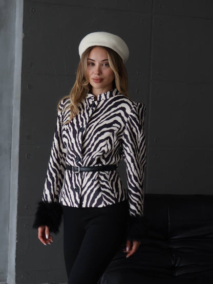Zebra Kaşe Ceket