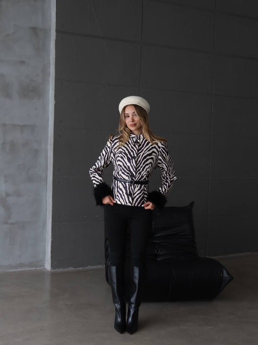 Zebra Kaşe Ceket