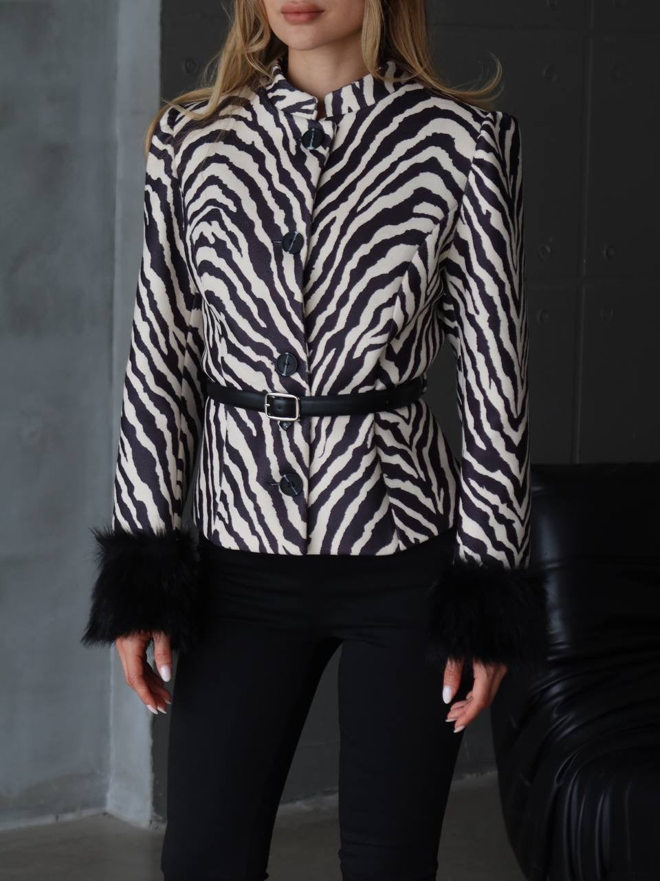 Zebra Kaşe Ceket