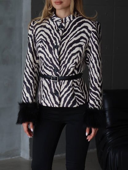 Zebra Kaşe Ceket