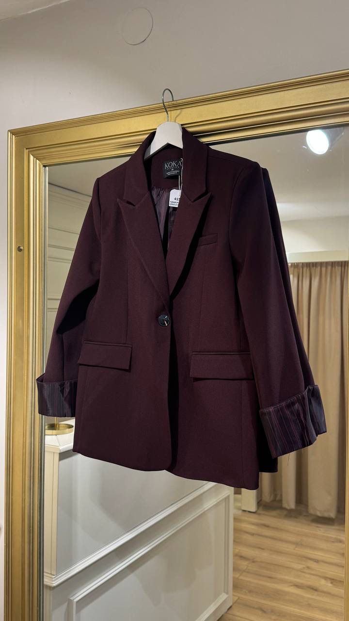 Bordo Blazer Ceket