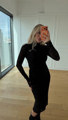 Transparan Siyah Elbise