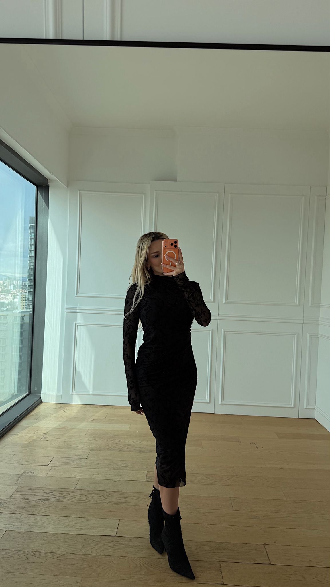 Transparan Siyah Elbise