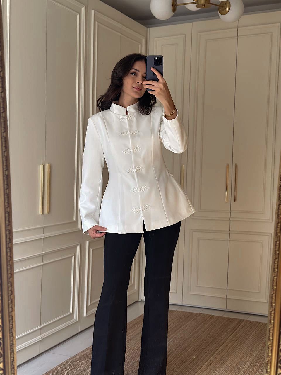 Noir Mandarin Blazer Ceket
