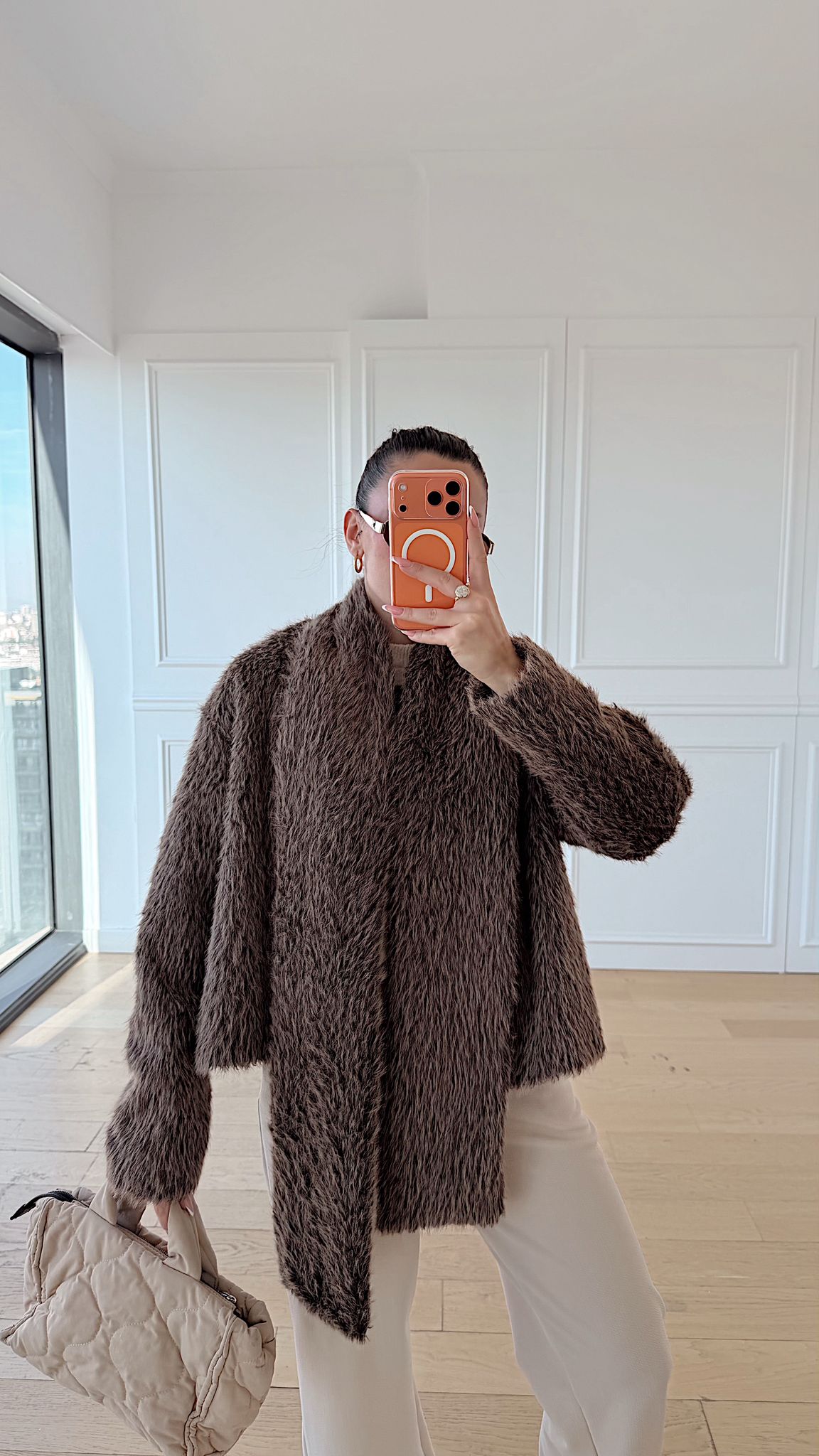 Atkı Detaylı Premium Mont