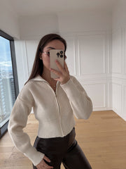 Fitilli Hırka - Ekru