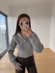 Fitilli Hırka - Gri