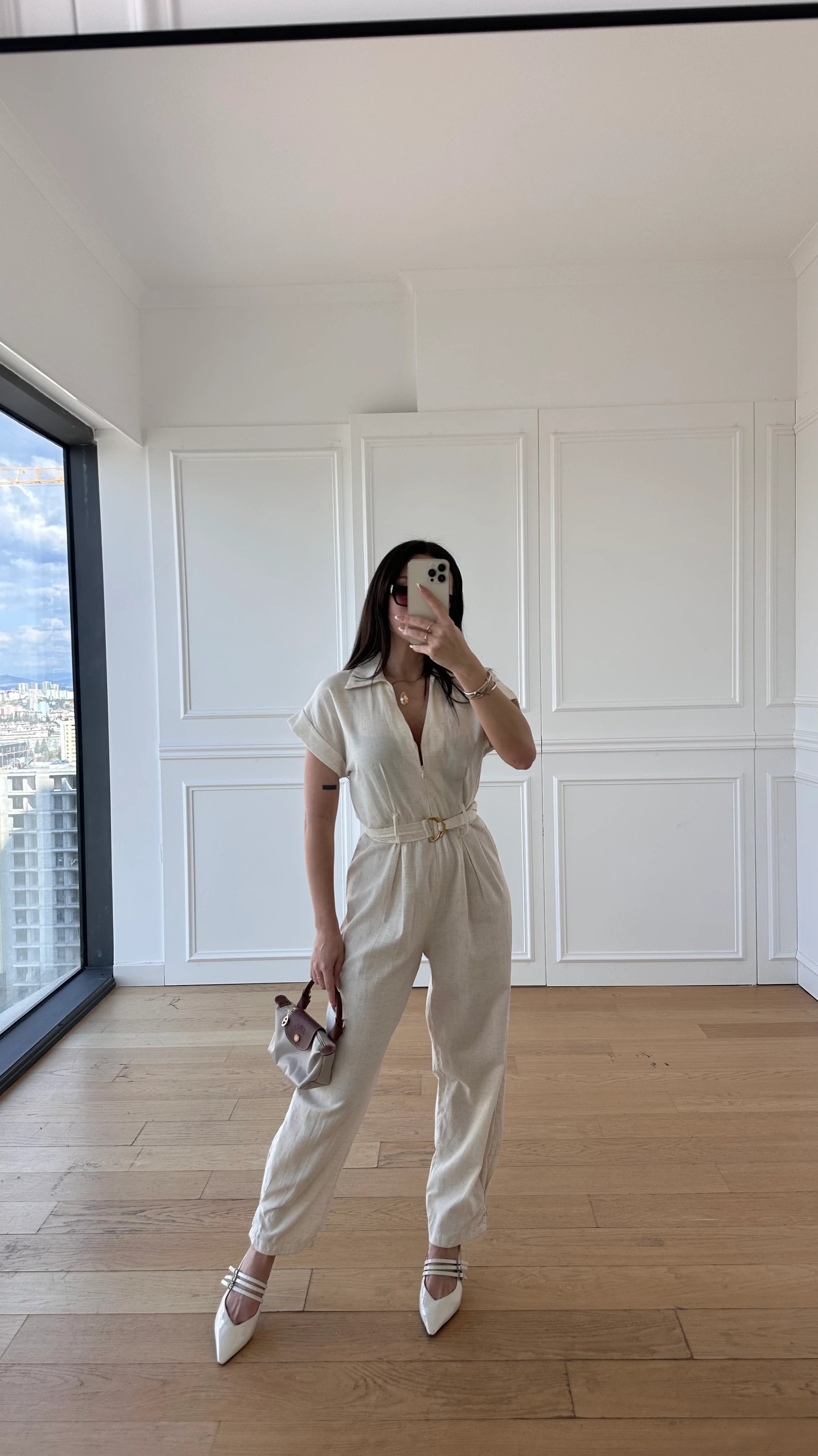 Kısa Kol V Yaka Tulum