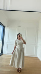 Emily Natural Premium Keten Elbise