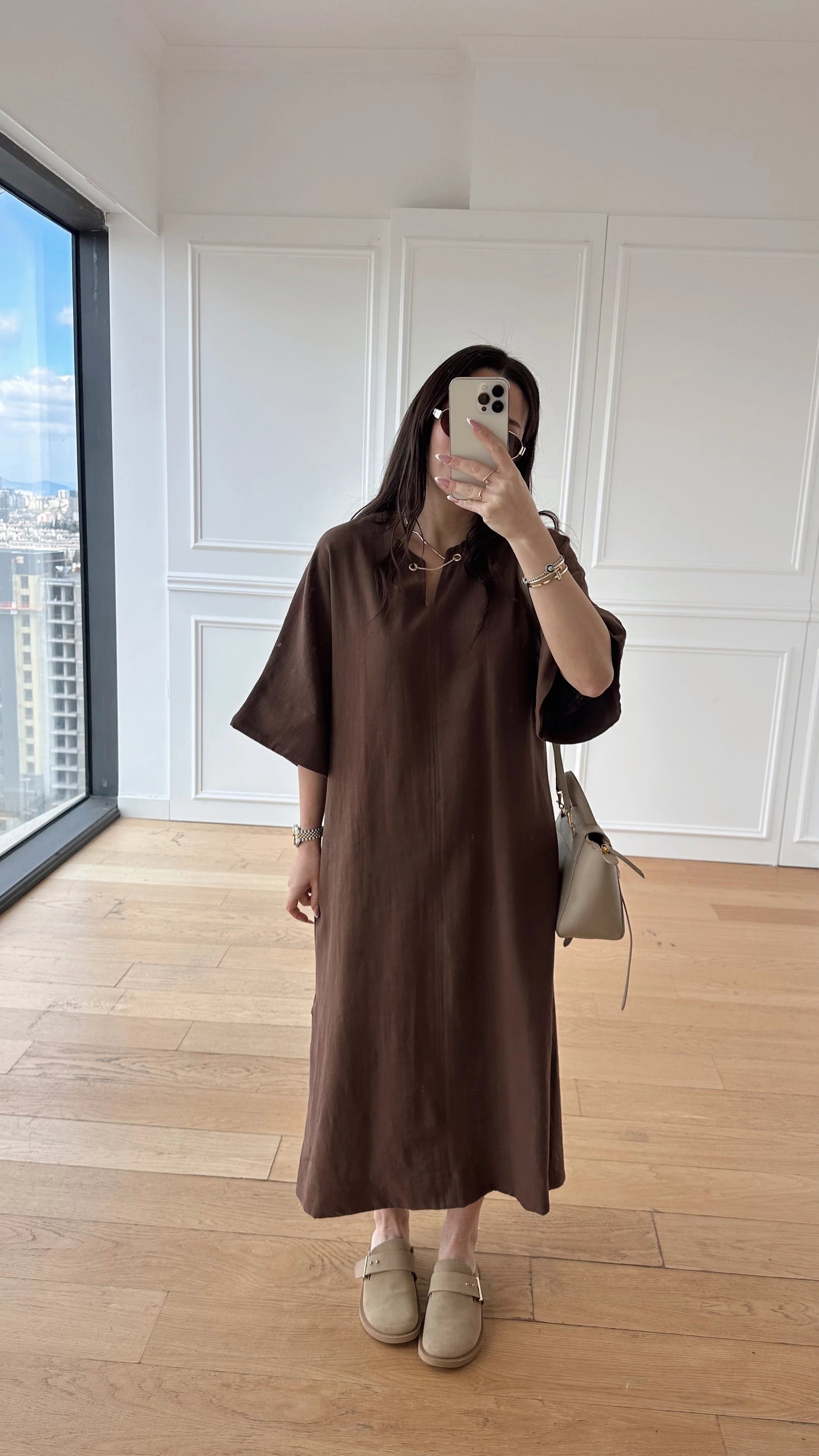 Burc Kahverengi Elbise