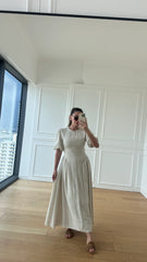 Emily Natural Premium Keten Elbise