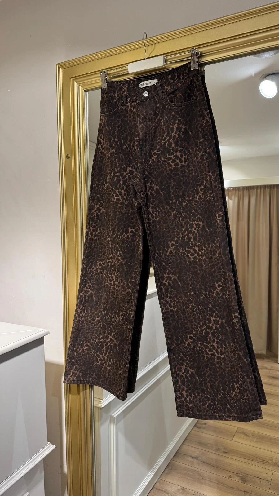 Premium Leopar Desenli Jean