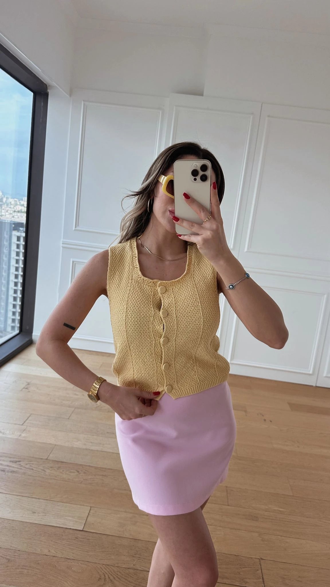 Liona Mini Etek - Pembe