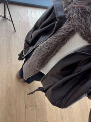 Brsk Kahverengi Deri Bomber Ceket