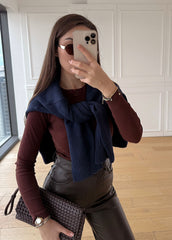 Düğme Detaylı Fitilli Bluz