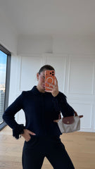 Kolları Püskül Detaylı Hırka - Lacivert