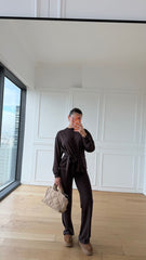 Ms Modal Bağlama Detay Takım - Kahverengi