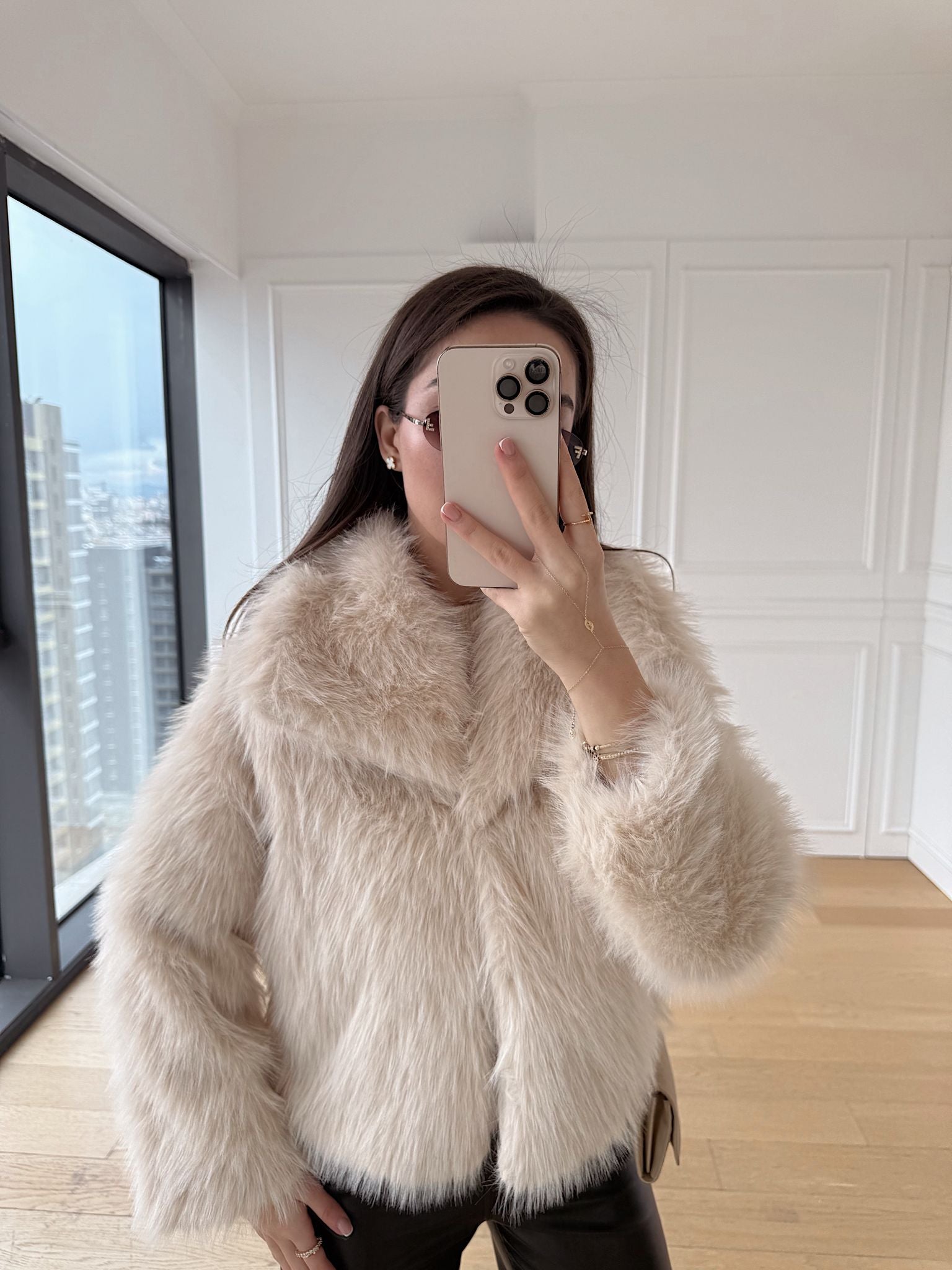 Premium Luz Ekru Kürk